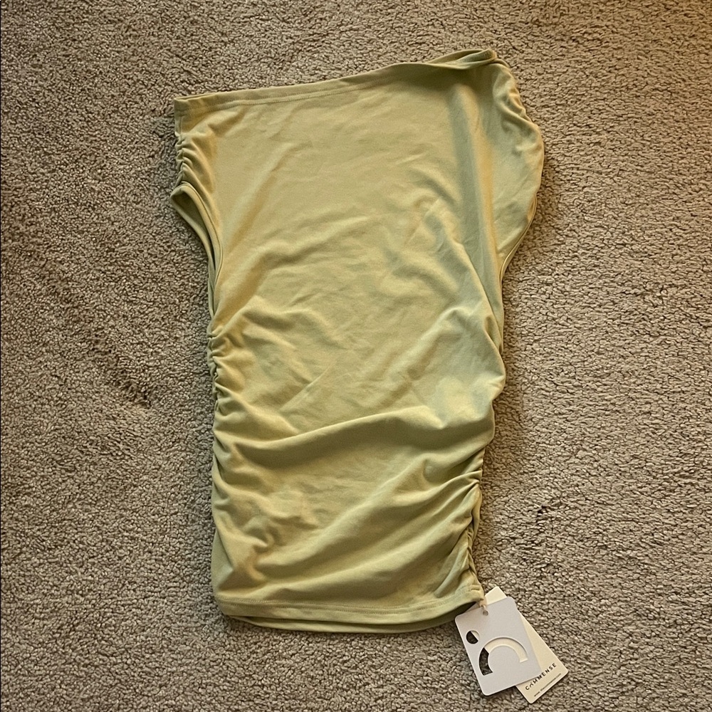 *NWT* Commense Light Green Off the Shoulder Top